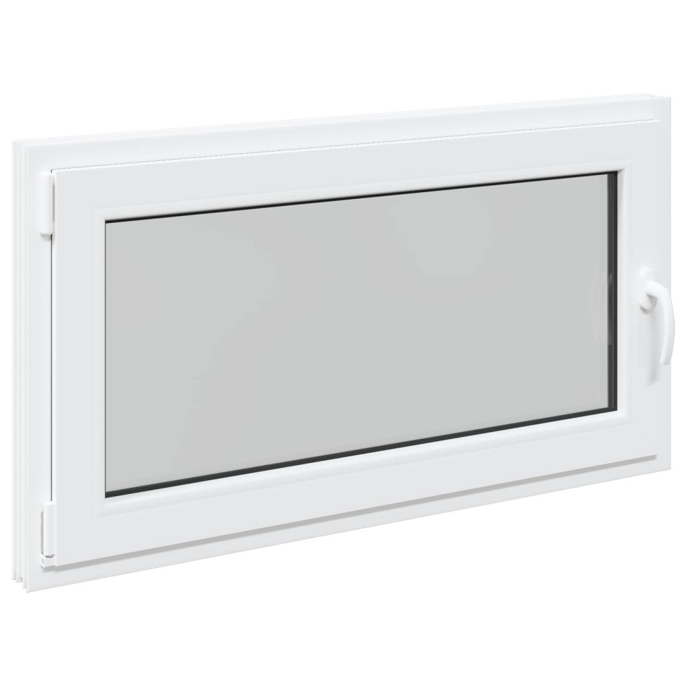 vidaXL Παράθυρο Κάτω Στρώματος RISOR 110 x 60 cm PVC και Γυαλί Λευκό