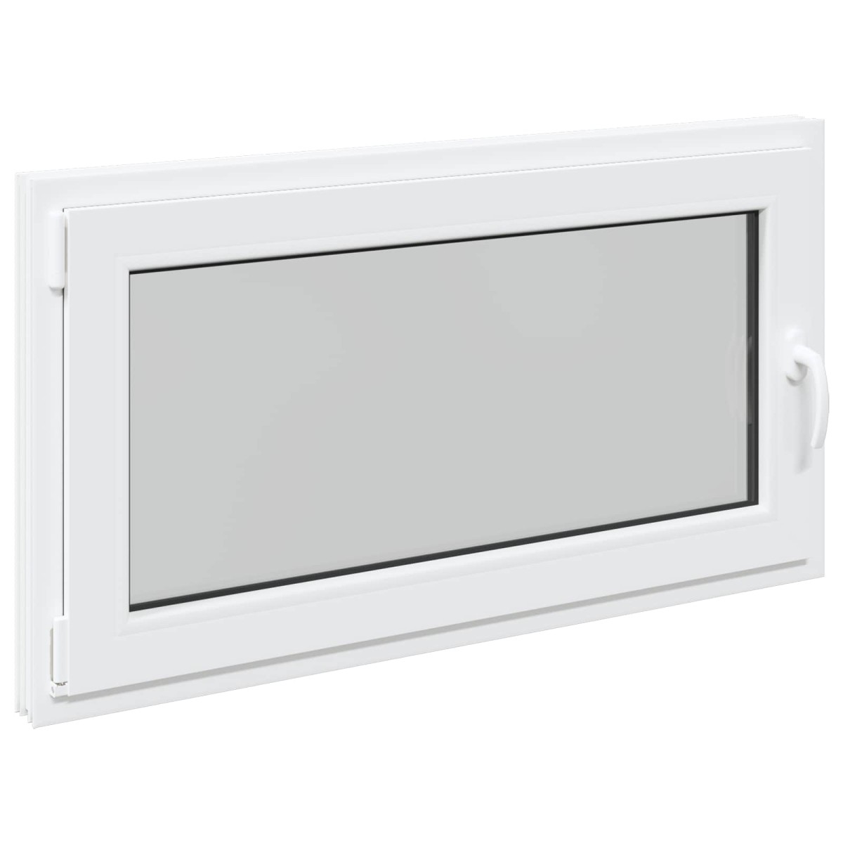 vidaXL Παράθυρο Κάτω Στρώματος RISOR 110 x 60 cm PVC και Γυαλί Λευκό