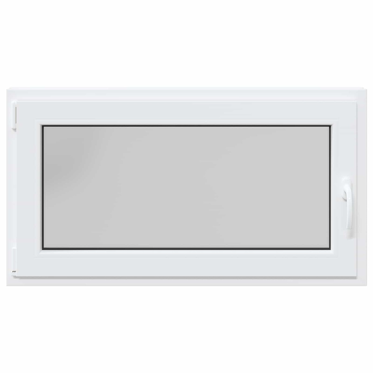 vidaXL Παράθυρο Κάτω Στρώματος RISOR 110 x 70 cm PVC και Γυαλί Λευκό