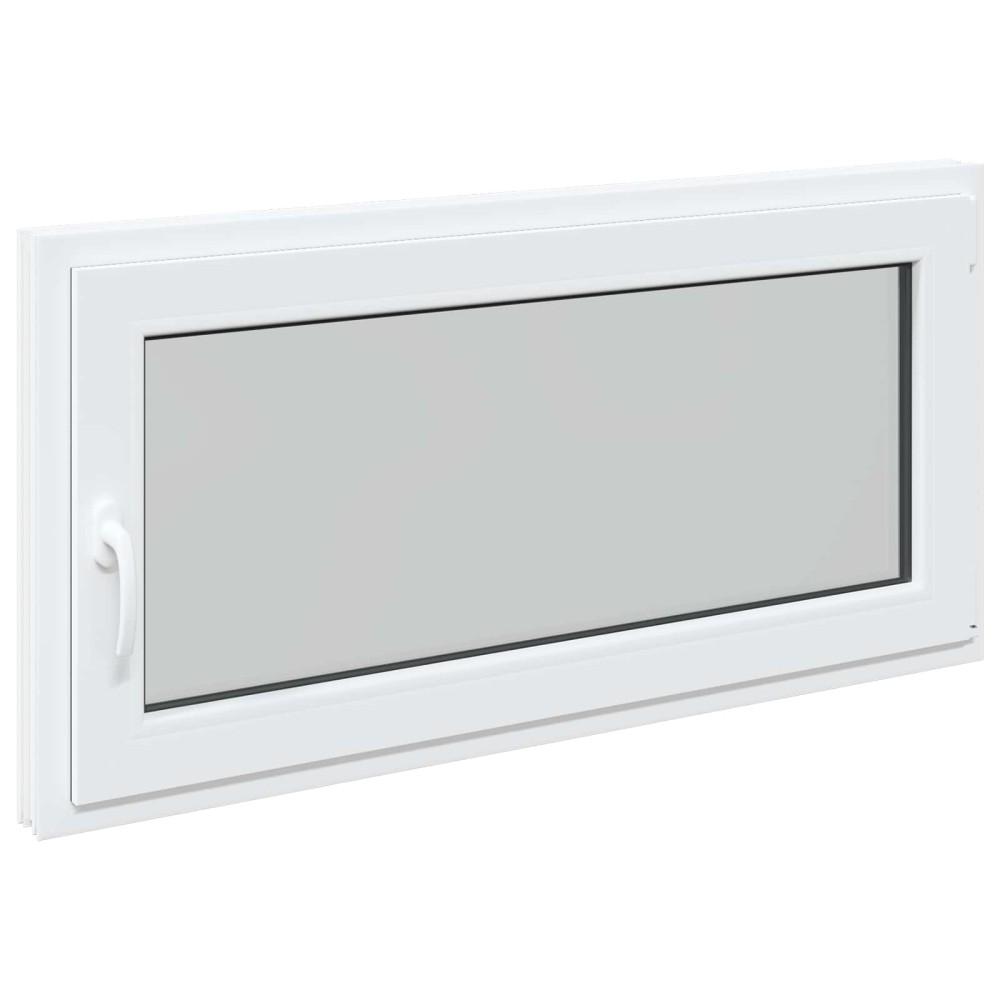 vidaXL Παράθυρο Κάτω Στρώματος RISOR 120 x 60 cm PVC και Γυαλί Λευκό