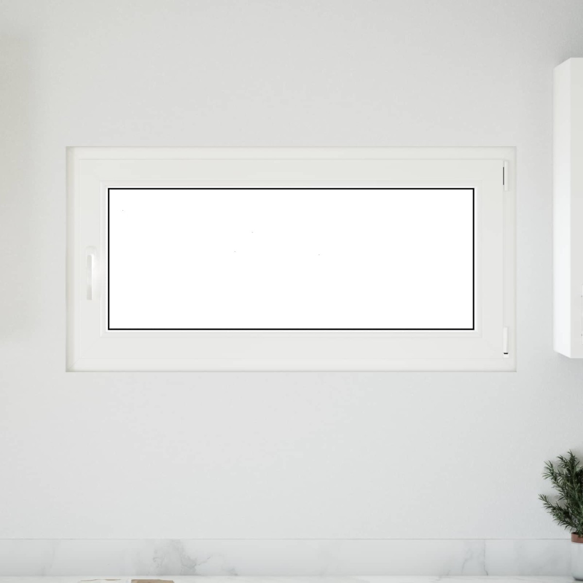 vidaXL Παράθυρο Κάτω Στρώματος RISOR 120 x 60 cm PVC και Γυαλί Λευκό