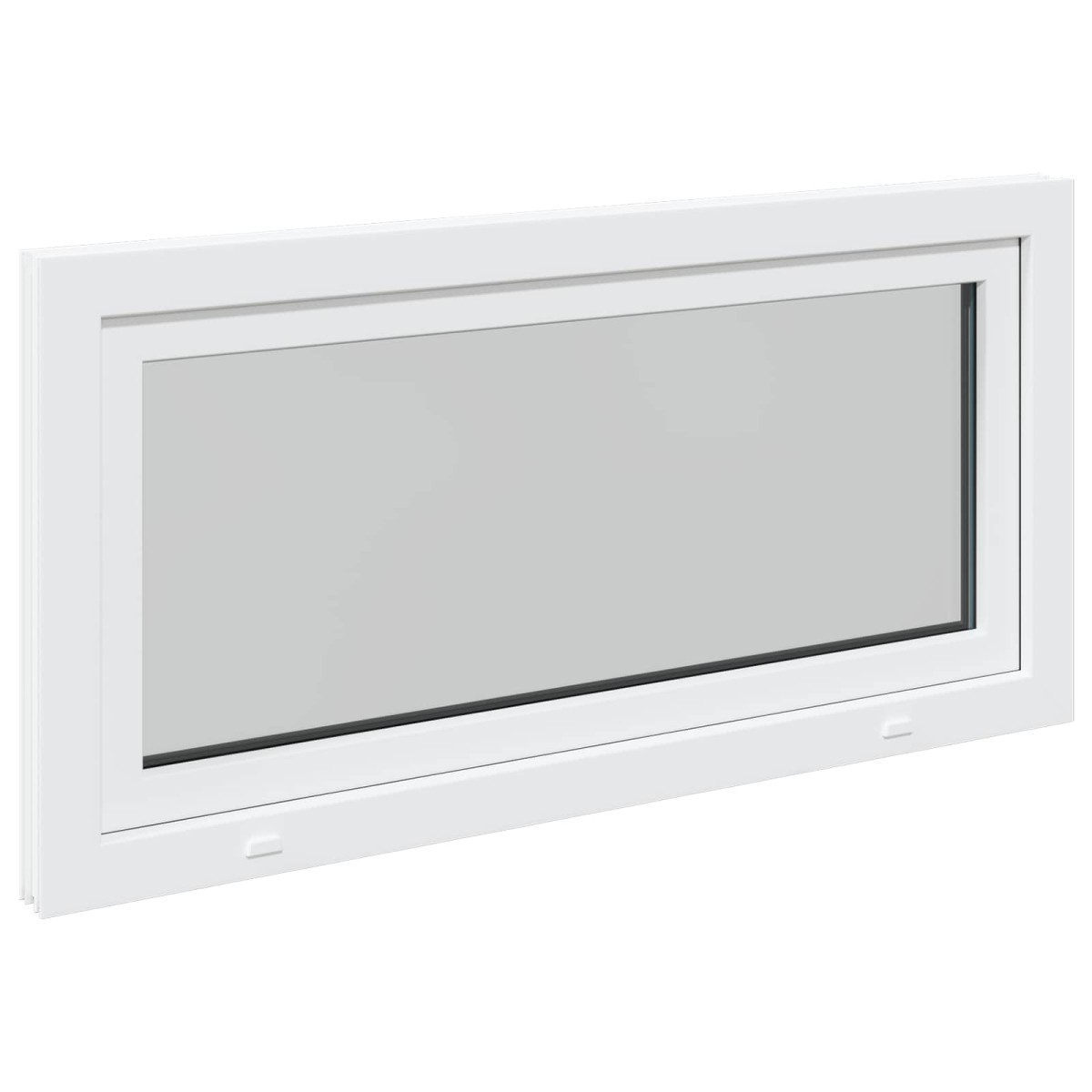 vidaXL Παράθυρο Κάτω Στρώματος RISOR 120 x 60 cm PVC και Γυαλί Λευκό