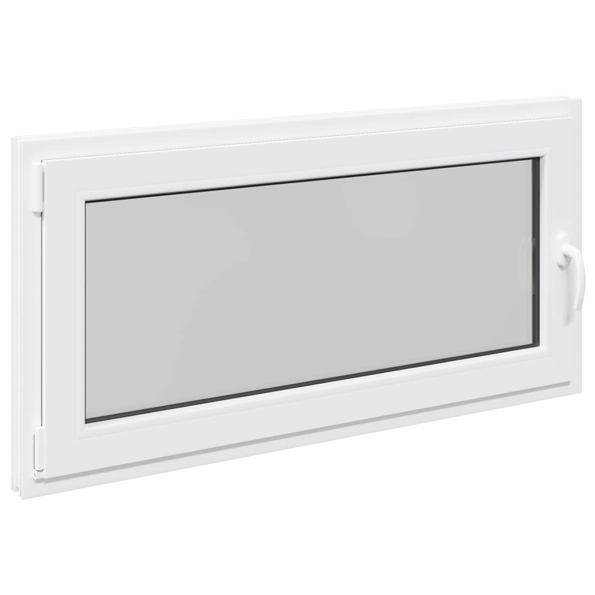 vidaXL Παράθυρο Κάτω Στρώματος RISOR 120 x 60 cm PVC και Γυαλί Λευκό
