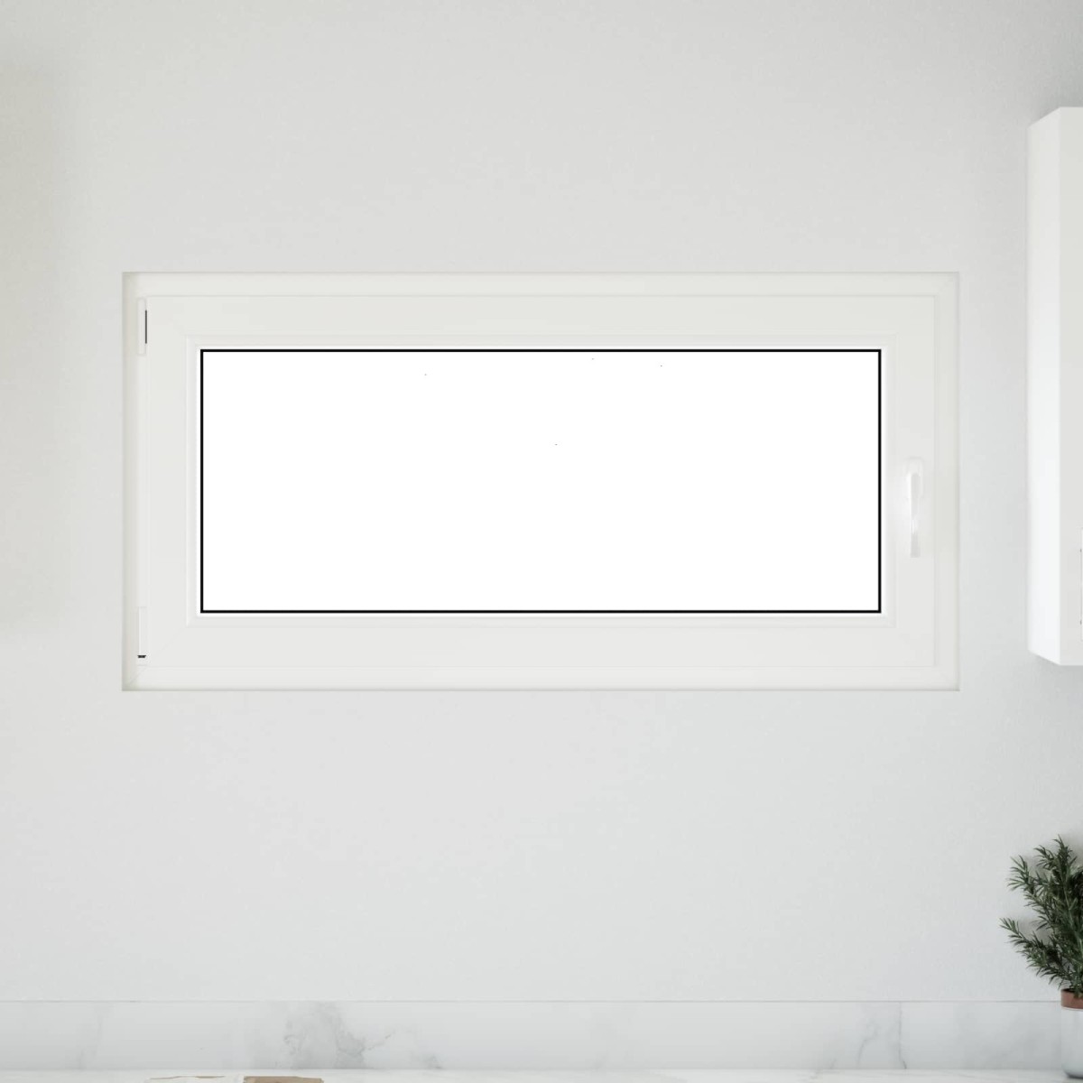 vidaXL Παράθυρο Κάτω Στρώματος RISOR 120 x 60 cm PVC και Γυαλί Λευκό