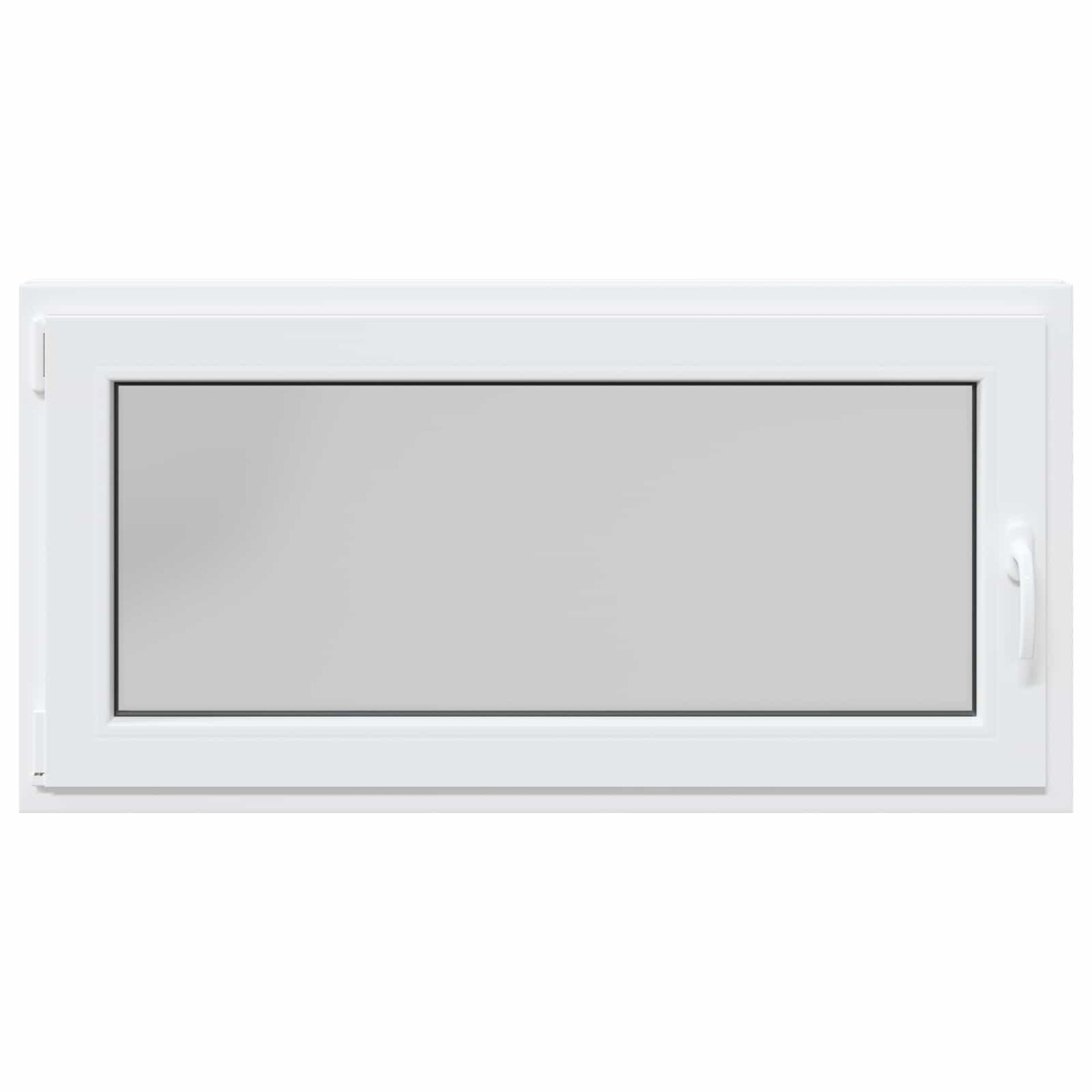 vidaXL Παράθυρο Κάτω Στρώματος RISOR 120 x 60 cm PVC και Γυαλί Λευκό