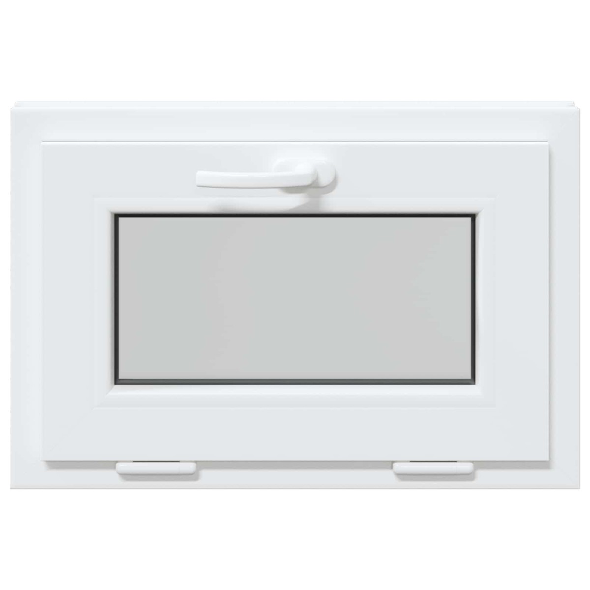 vidaXL Παράθυρο Κάτω Στρώματος RISOR 60 x 40 cm PVC και Γυαλί Λευκό