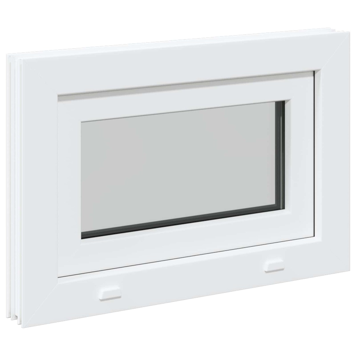 vidaXL Παράθυρο Κάτω Στρώματος RISOR 60 x 40 cm PVC και Γυαλί Λευκό