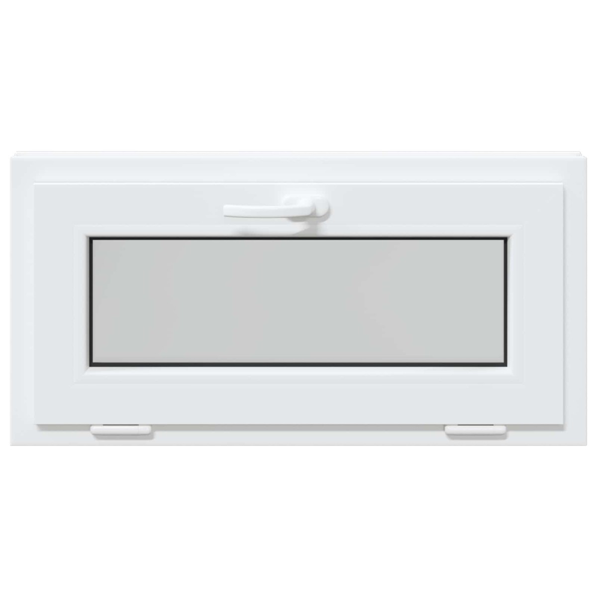 vidaXL Παράθυρο Κάτω Στρώματος RISOR 80 x 40 cm PVC και Γυαλί Λευκό