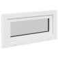 vidaXL Παράθυρο Κάτω Στρώματος RISOR 80 x 40 cm PVC και Γυαλί Λευκό
