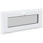 vidaXL Παράθυρο Κάτω Στρώματος RISOR 90 x 40 cm PVC και Γυαλί Λευκό
