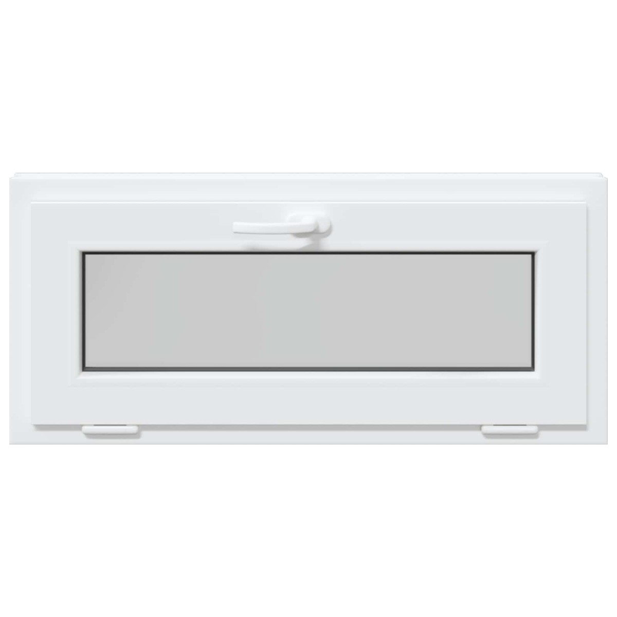 vidaXL Παράθυρο Κάτω Στρώματος RISOR 90 x 40 cm PVC και Γυαλί Λευκό