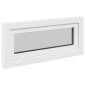 vidaXL Παράθυρο Κάτω Στρώματος RISOR 90 x 40 cm PVC και Γυαλί Λευκό
