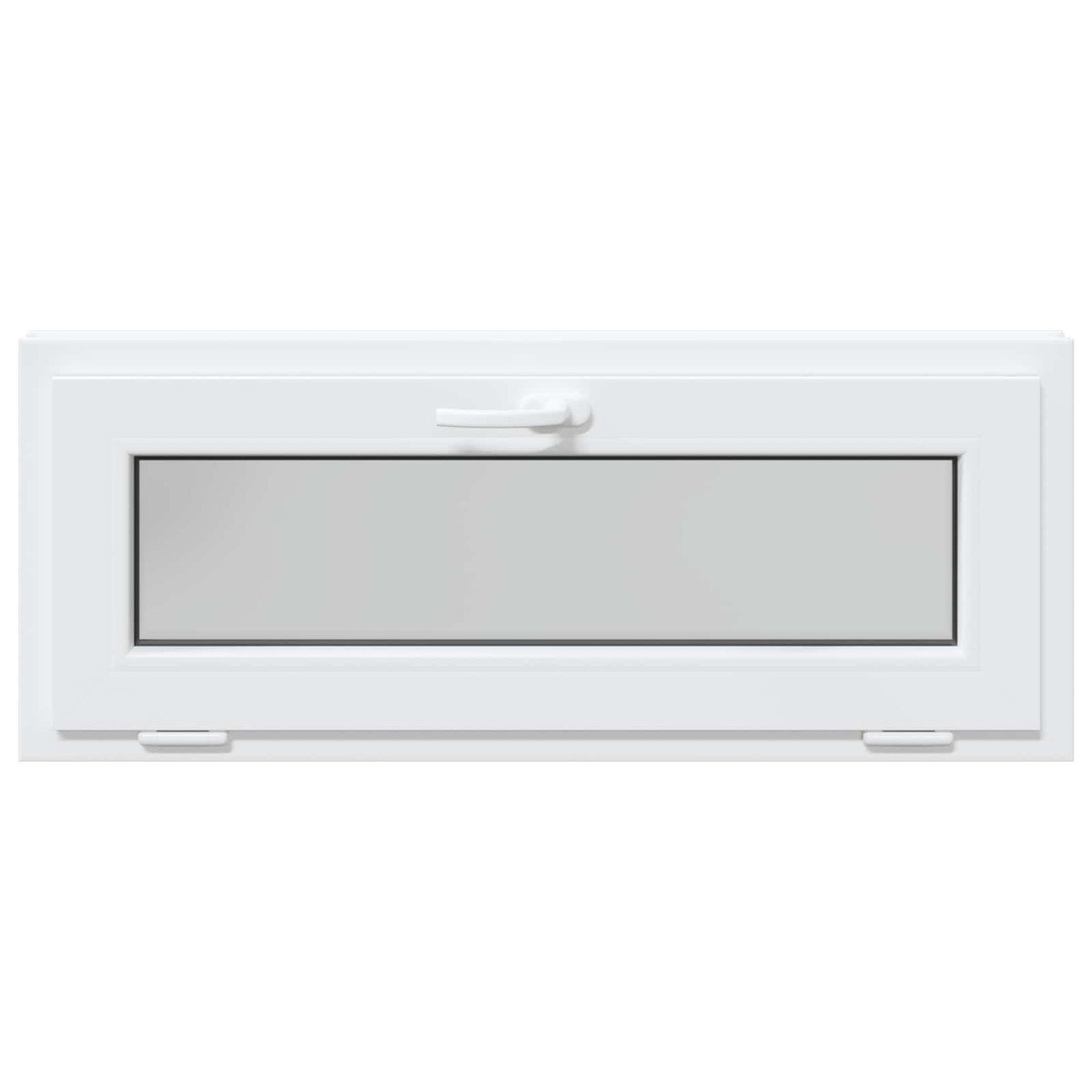 vidaXL Παράθυρο Κάτω Στρώματος RISOR 110 x 40 cm PVC και Γυαλί Λευκό