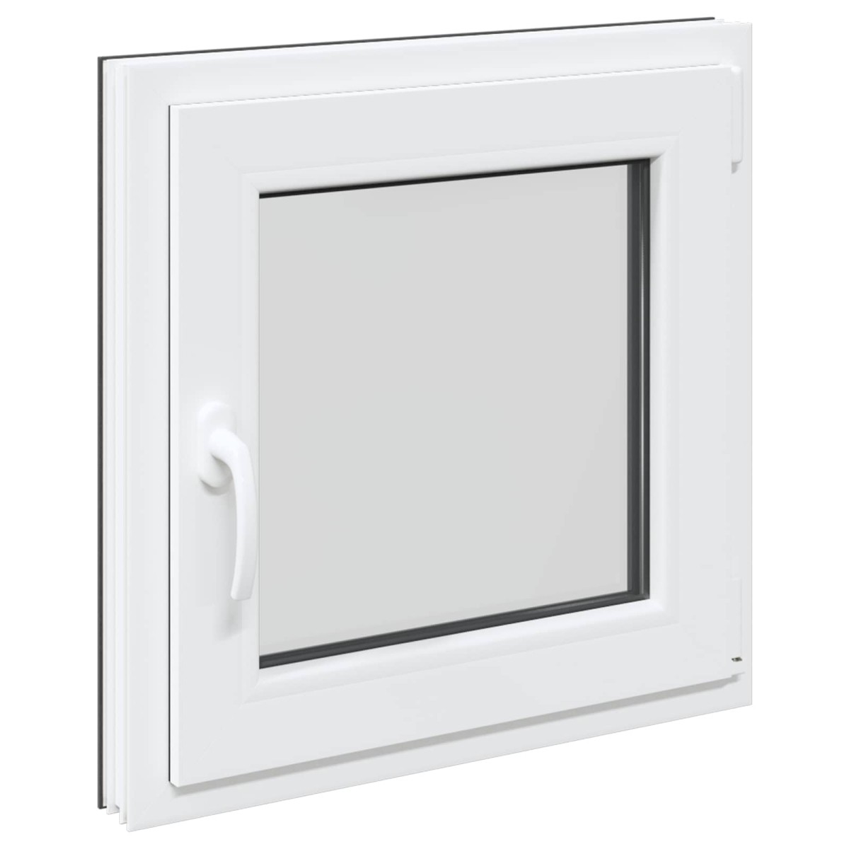 vidaXL Παράθυρο Κάτω Στρώματος RISOR 50 x 50 cm PVC και Γυαλί Ανθρακί