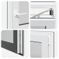 vidaXL Παράθυρο Κάτω Στρώματος RISOR 50 x 50 cm PVC και Γυαλί Ανθρακί