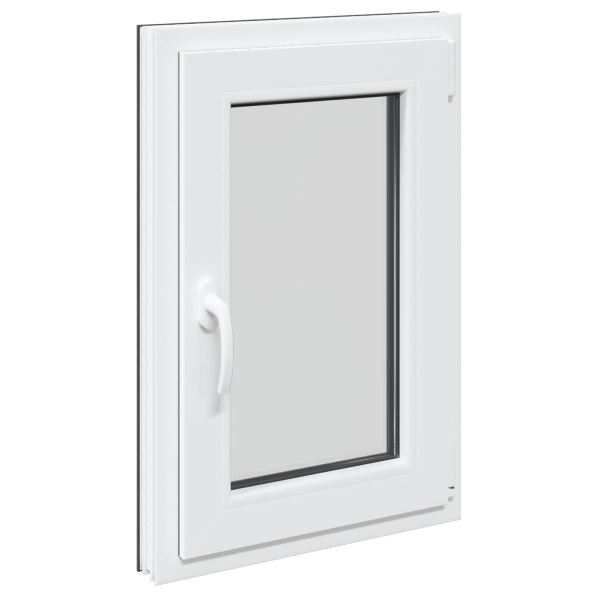 vidaXL Παράθυρο Κάτω Στρώματος RISOR 50 x 75 cm PVC και Γυαλί Ανθρακί