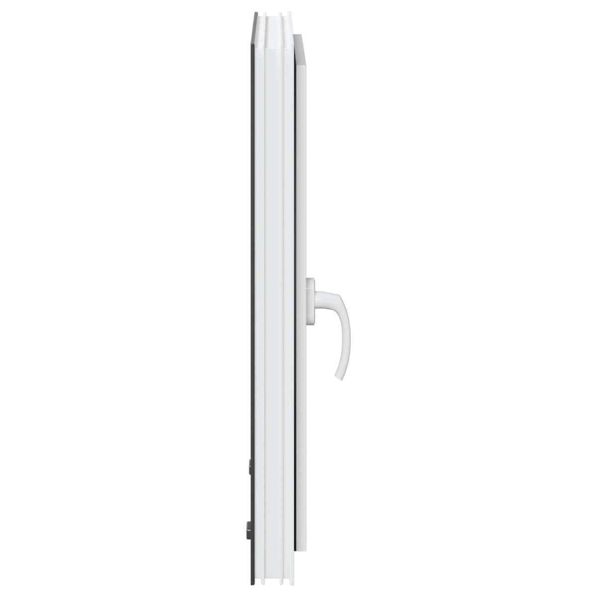 vidaXL Παράθυρο Κάτω Στρώματος RISOR 50 x 75 cm PVC και Γυαλί Ανθρακί
