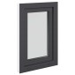 vidaXL Παράθυρο Κάτω Στρώματος RISOR 50 x 75 cm PVC και Γυαλί Ανθρακί