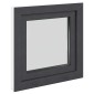 vidaXL Παράθυρο Κάτω Στρώματος RISOR 60 x 60 cm PVC και Γυαλί Ανθρακί