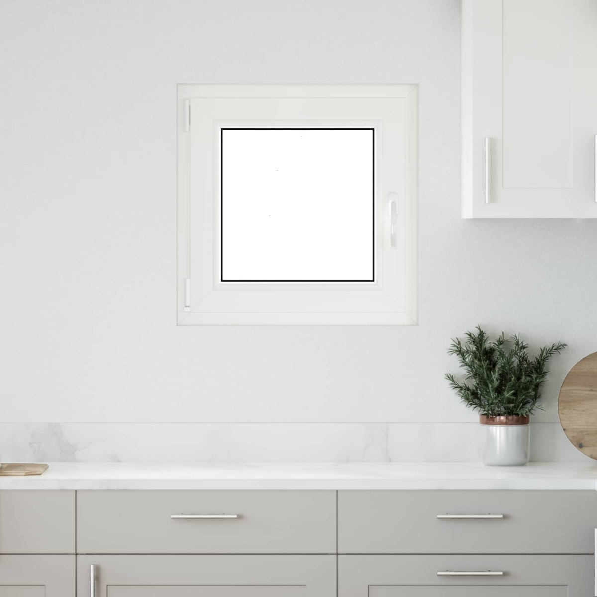 vidaXL Παράθυρο Κάτω Στρώματος RISOR 60 x 60 cm PVC και Γυαλί