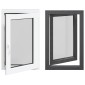 vidaXL Παράθυρο Κάτω Στρώματος RISOR 60 x 100 cm PVC και Γυαλί Ανθρακί