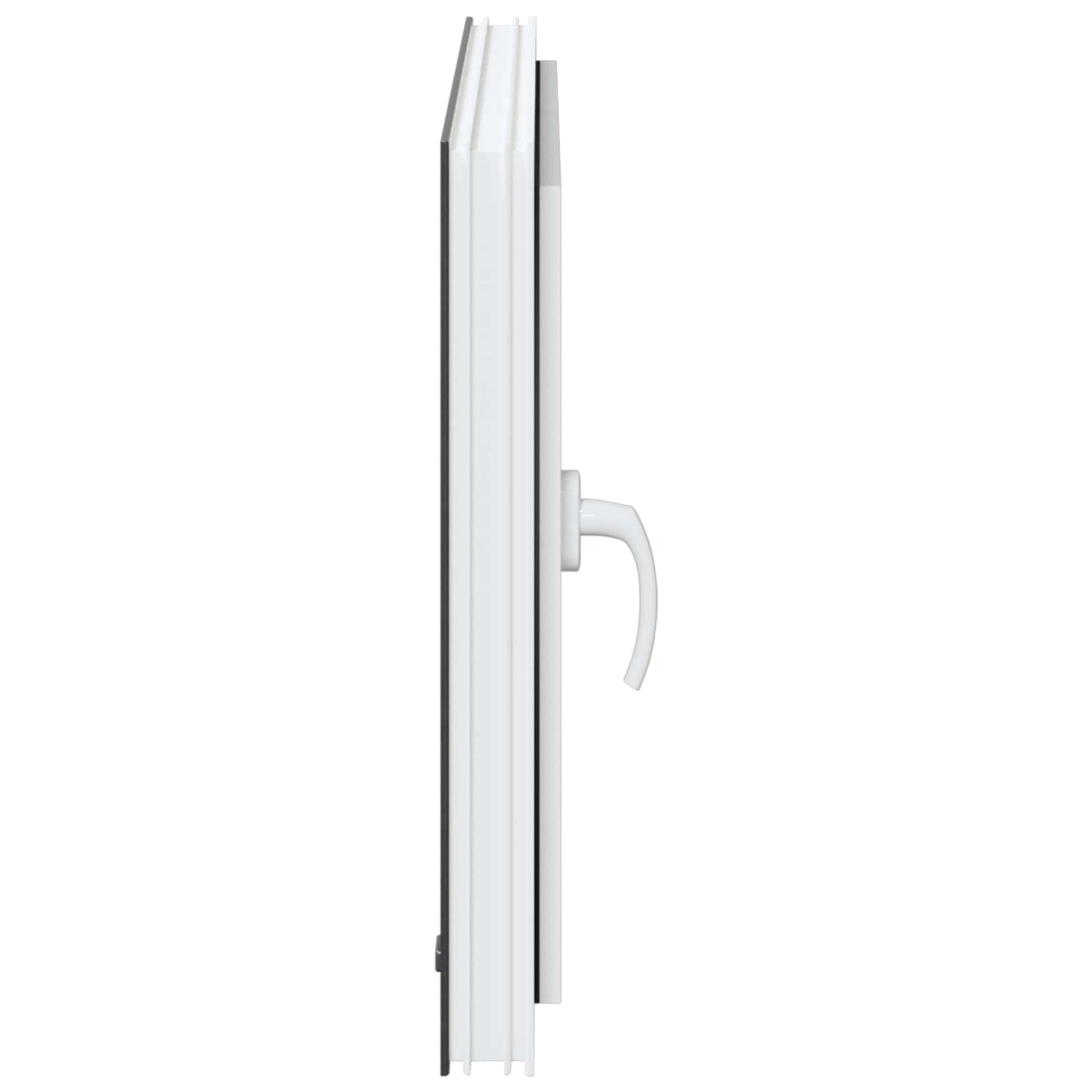 vidaXL Παράθυρο Κάτω Στρώματος RISOR 60 x 100 cm PVC και Γυαλί Ανθρακί