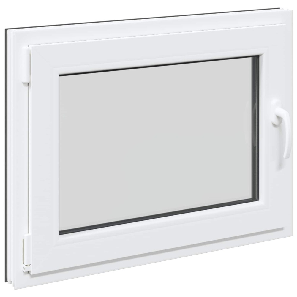 vidaXL Παράθυρο Κάτω Στρώματος RISOR 80 x 60 cm PVC και Γυαλί Ανθρακί