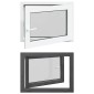 vidaXL Παράθυρο Κάτω Στρώματος RISOR 80 x 60 cm PVC και Γυαλί Ανθρακί