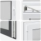 vidaXL Παράθυρο Κάτω Στρώματος RISOR 80 x 70 cm PVC και Γυαλί Ανθρακί