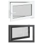 vidaXL Παράθυρο Κάτω Στρώματος RISOR 90 x 50 cm PVC και Γυαλί Ανθρακί