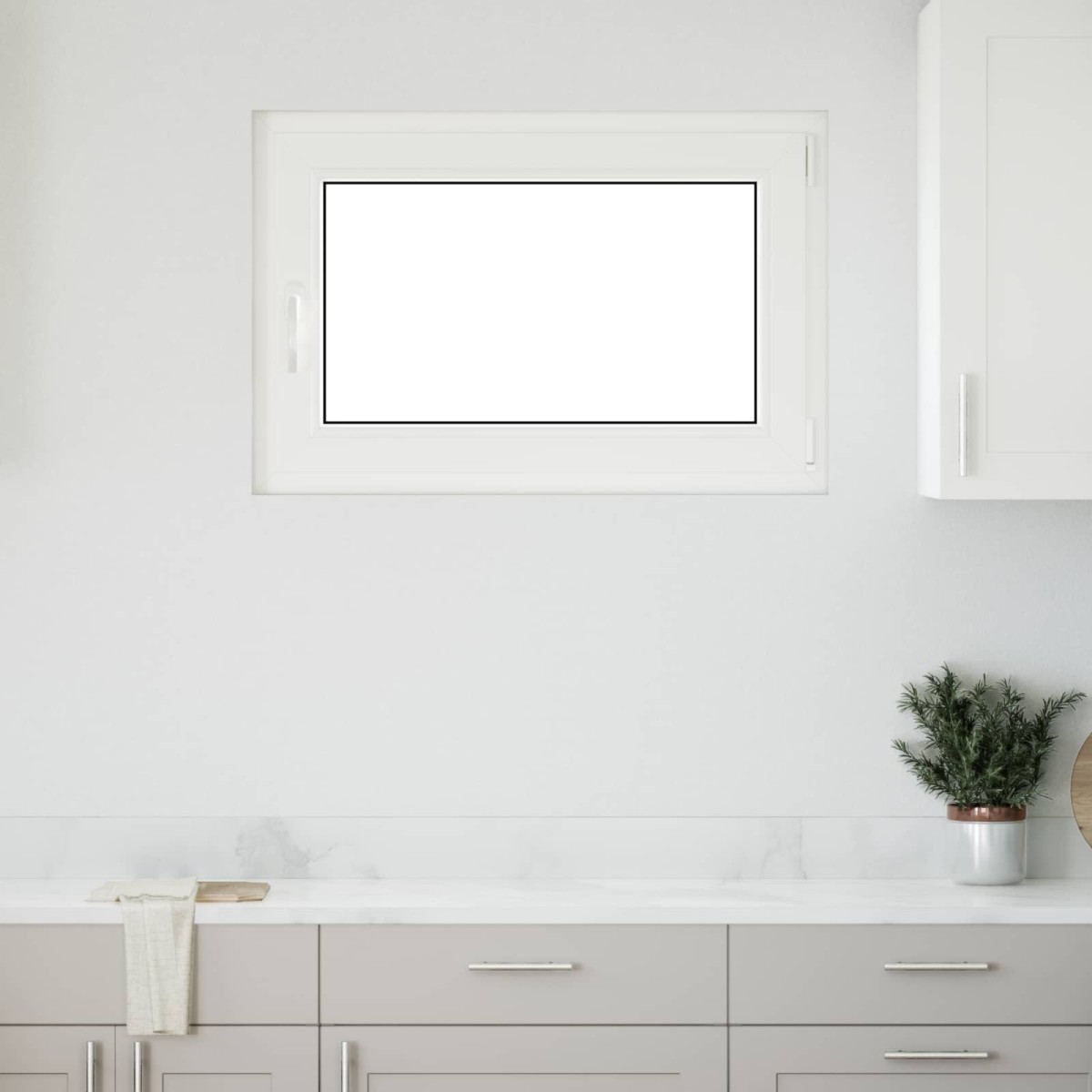vidaXL Παράθυρο Κάτω Στρώματος RISOR 90 x 50 cm PVC και Γυαλί Ανθρακί