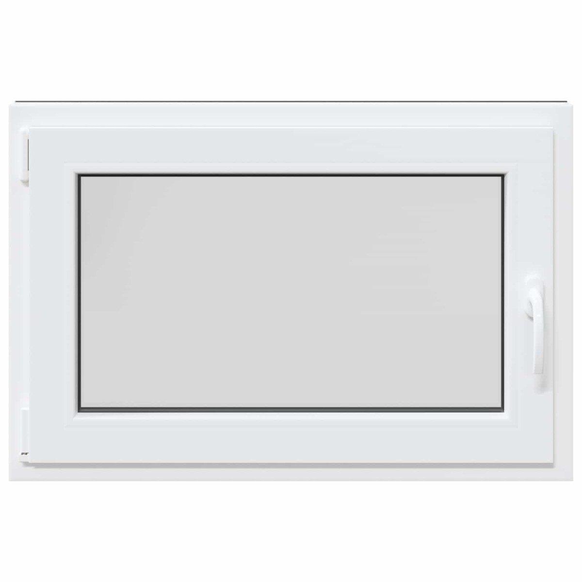 vidaXL Παράθυρο Κάτω Στρώματος RISOR 90 x 50 cm PVC και Γυαλί Ανθρακί
