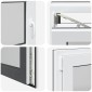vidaXL Παράθυρο Κάτω Στρώματος RISOR 90 x 50 cm PVC και Γυαλί Ανθρακί