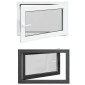 vidaXL Παράθυρο Κάτω Στρώματος RISOR 90 x 50 cm PVC και Γυαλί Ανθρακί