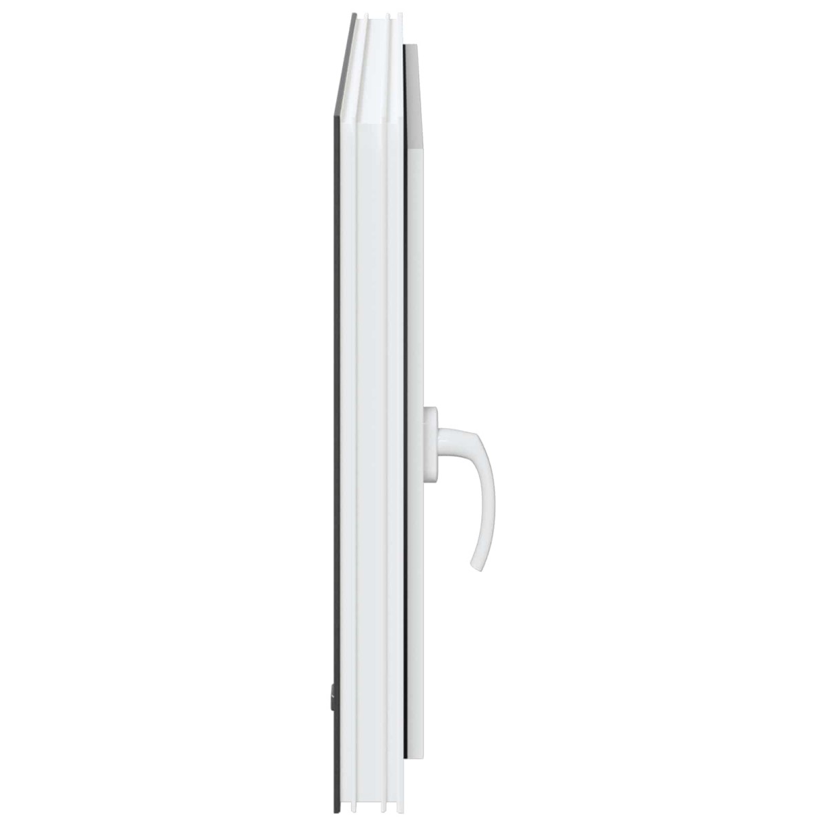 vidaXL Παράθυρο Κάτω Στρώματος RISOR 90 x 50 cm PVC και Γυαλί Ανθρακί