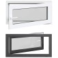 vidaXL Παράθυρο Κάτω Στρώματος RISOR 100 x 50 cm PVC και Γυαλί Ανθρακί