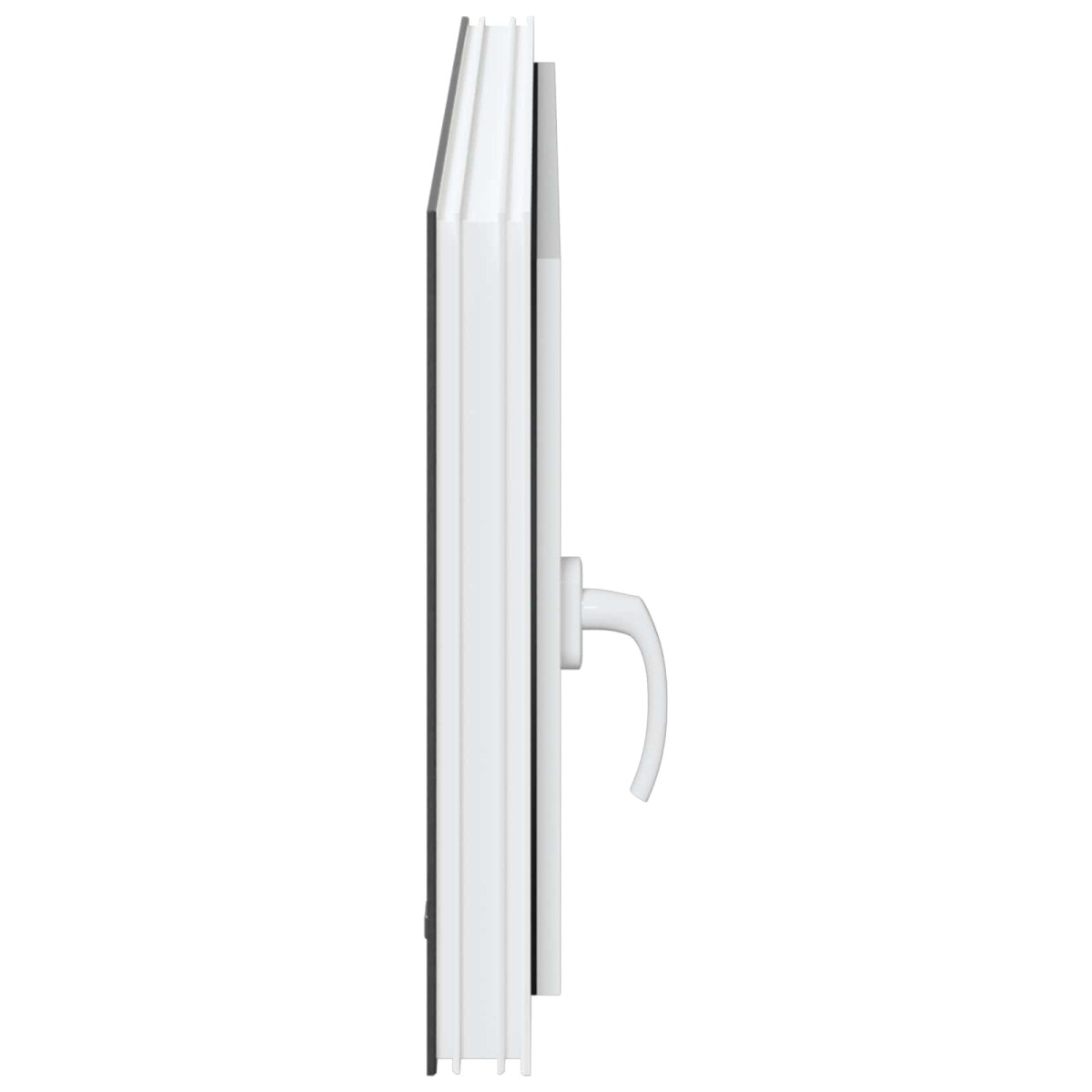 vidaXL Παράθυρο Κάτω Στρώματος RISOR 100 x 50 cm PVC και Γυαλί Ανθρακί