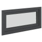 vidaXL Παράθυρο Κάτω Στρώματος RISOR 100 x 50 cm PVC και Γυαλί Ανθρακί