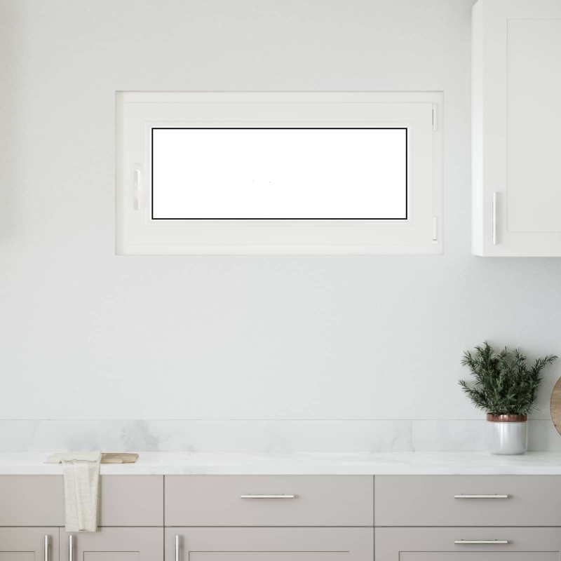 vidaXL Παράθυρο Κάτω Στρώματος RISOR 100 x 50 cm PVC και Γυαλί Ανθρακί