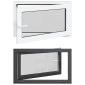 vidaXL Παράθυρο Κάτω Στρώματος RISOR 100 x 60 cm PVC και Γυαλί Ανθρακί