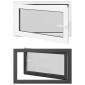 vidaXL Παράθυρο Κάτω Στρώματος RISOR 100 x 60 cm PVC και Γυαλί Ανθρακί
