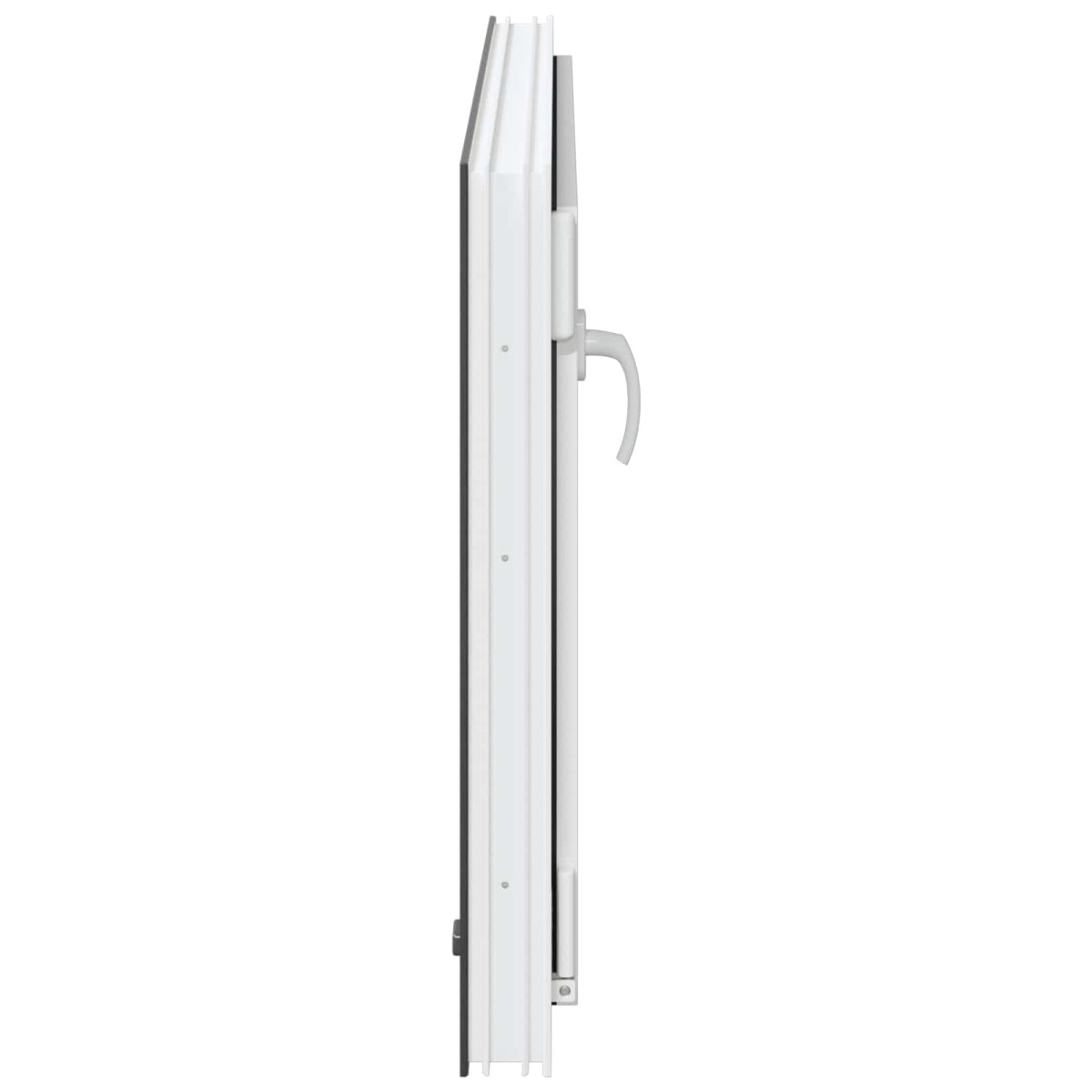 vidaXL Παράθυρο Κάτω Στρώματος RISOR 100 x 70 cm PVC και Γυαλί Ανθρακί