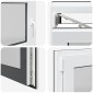 vidaXL Παράθυρο Κάτω Στρώματος RISOR 100 x 70 cm PVC και Γυαλί Ανθρακί
