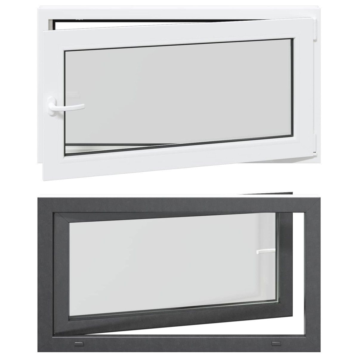 vidaXL Παράθυρο Κάτω Στρώματος RISOR 110 x 50 cm PVC και Γυαλί