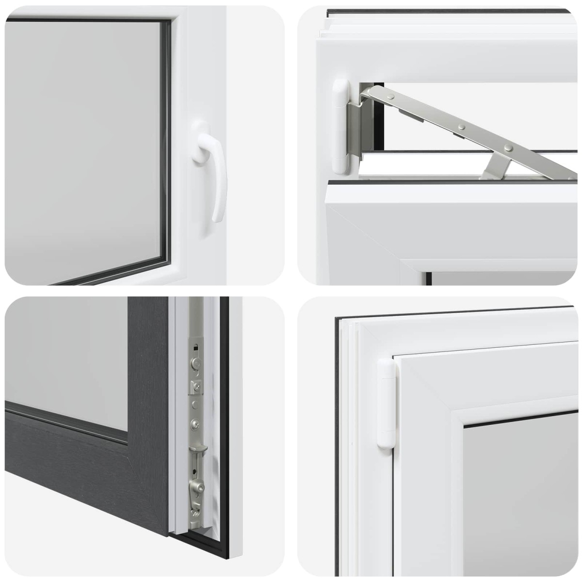vidaXL Παράθυρο Κάτω Στρώματος RISOR 110 x 50 cm PVC και Γυαλί