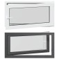 vidaXL Παράθυρο Κάτω Στρώματος RISOR 110 x 60 cm PVC και Γυαλί Ανθρακί