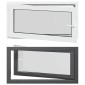 vidaXL Παράθυρο Κάτω Στρώματος RISOR 110 x 60 cm PVC και Γυαλί Ανθρακί