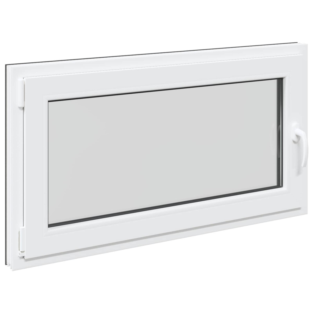 vidaXL Παράθυρο Κάτω Στρώματος RISOR 110 x 70 cm PVC και Γυαλί Ανθρακί