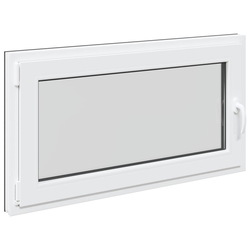 vidaXL Παράθυρο Κάτω Στρώματος RISOR 110 x 70 cm PVC και Γυαλί Ανθρακί