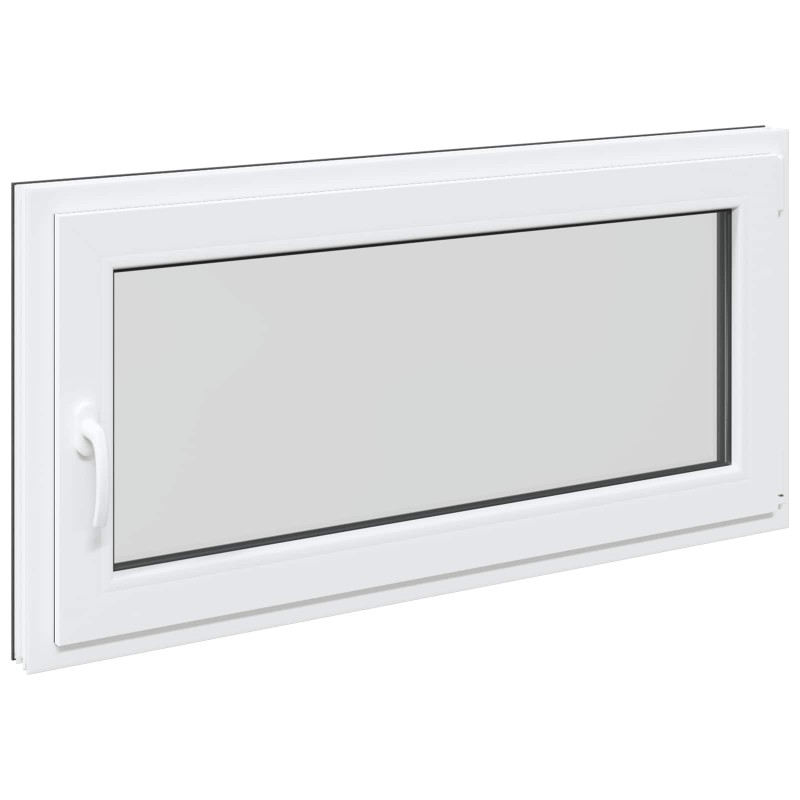 vidaXL Παράθυρο Κάτω Στρώματος RISOR 120 x 60 cm PVC και Γυαλί Ανθρακί
